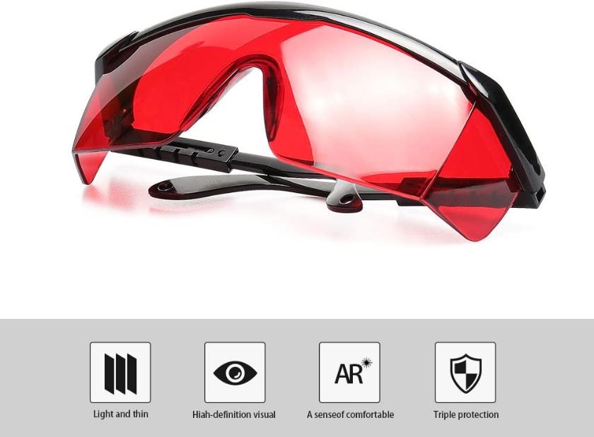 Goggles for red laser level