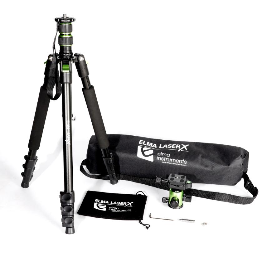 Elma Laser X Tripod with tilt head and 1/4 thread in bag
