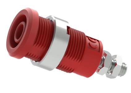 4mm banana safety socket – Recessed - Red