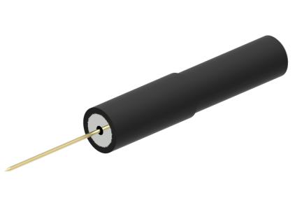 Needle probe 0,6mm x 19mm w. 4mm banana socket