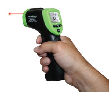 Infrared thermometer with lasersight and both IR and probe