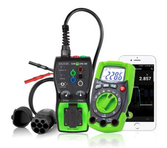 Kit with Elma 6100EVSE multimeter and EVSE-200 adapter